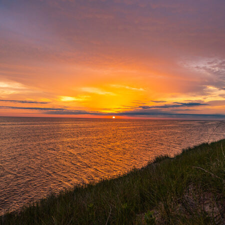 Lake Michigan sunset Muskegon State park