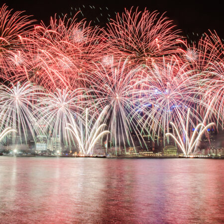 Detroit, Fireworks, Detroit River, Fourth of July, Windsor, Ontario, Michigan, water, celebration, event